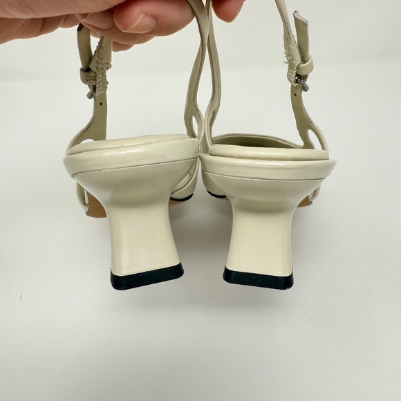New Vince Bianca Leather Slingback Heel In Moonlight Sz 6 - Picture 5 of 13